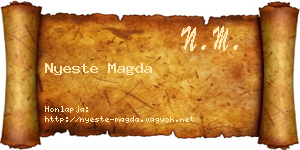 Nyeste Magda névjegykártya